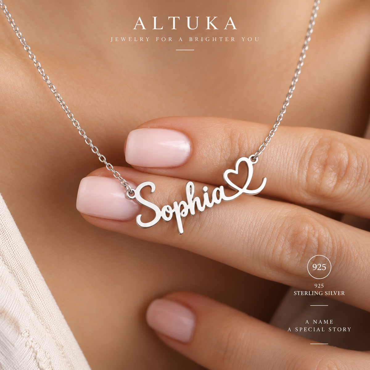 Heart Custom Name Necklace