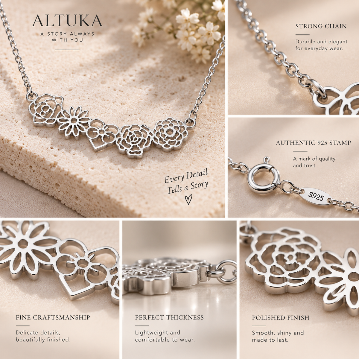 Birth Flower Necklace