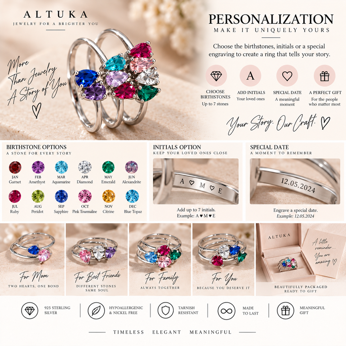 Dainty Birthstone Ring