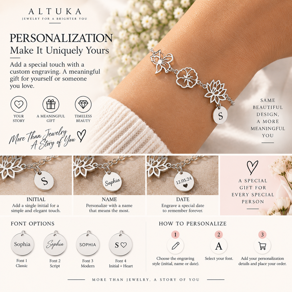 Birth Flower Bracelet