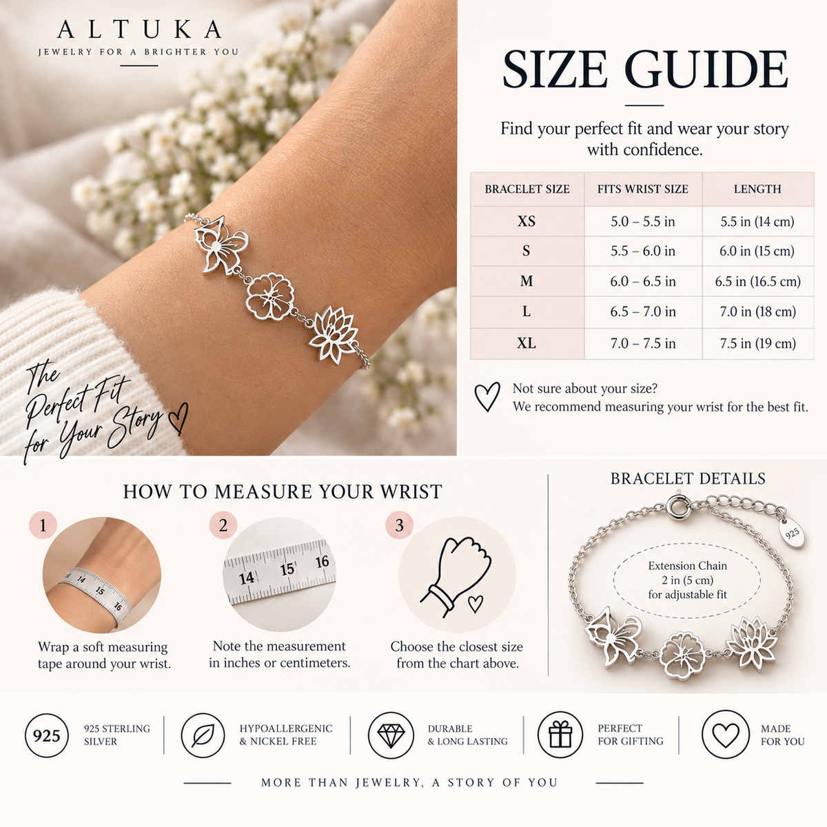 Birth Flower Bracelet